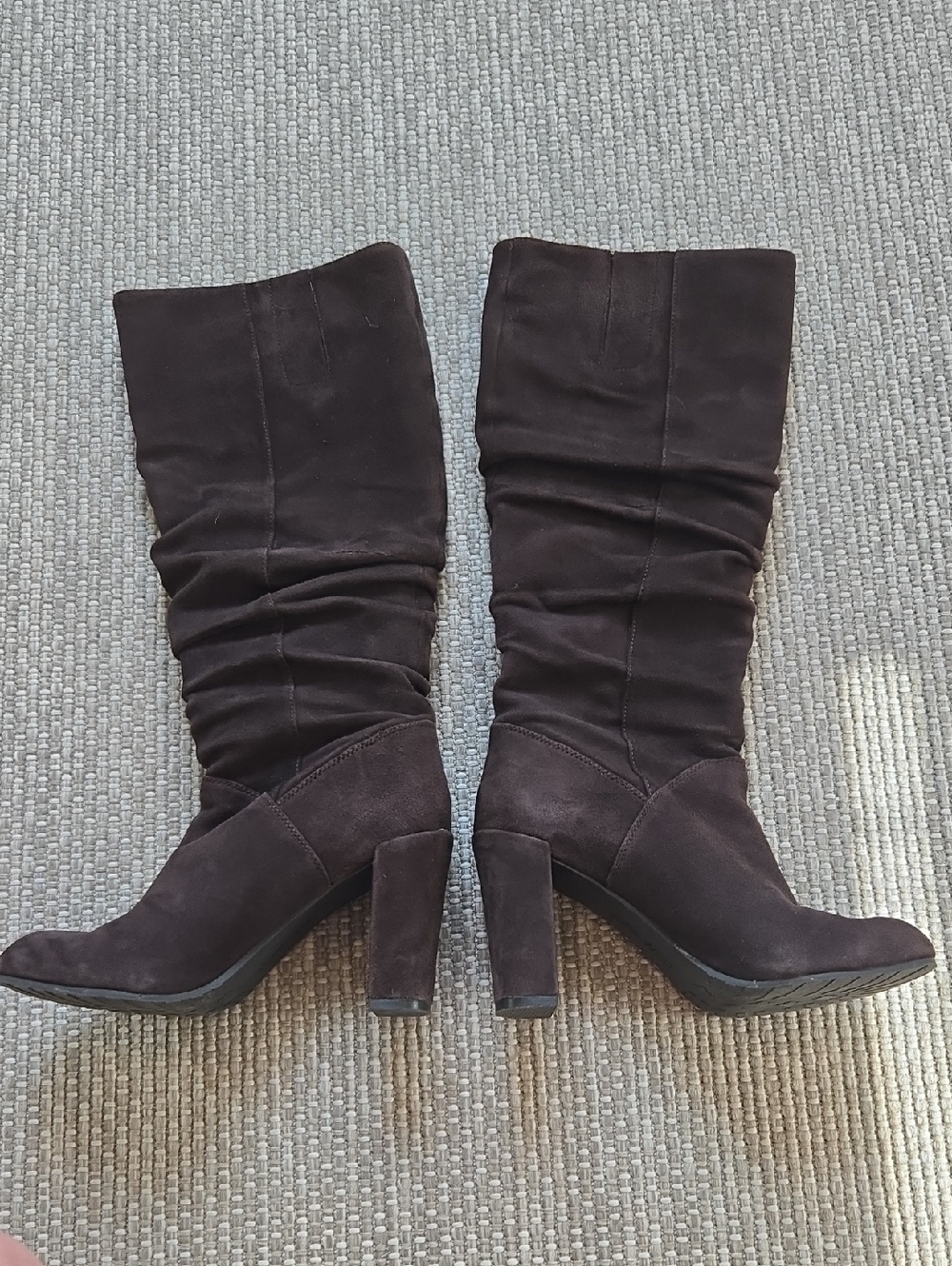 Nine West Chocolate Brown Shiryl Suede Boots Size 6.5 - Picture 5 of 8